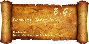 Bombicz Gertrúd névjegykártya